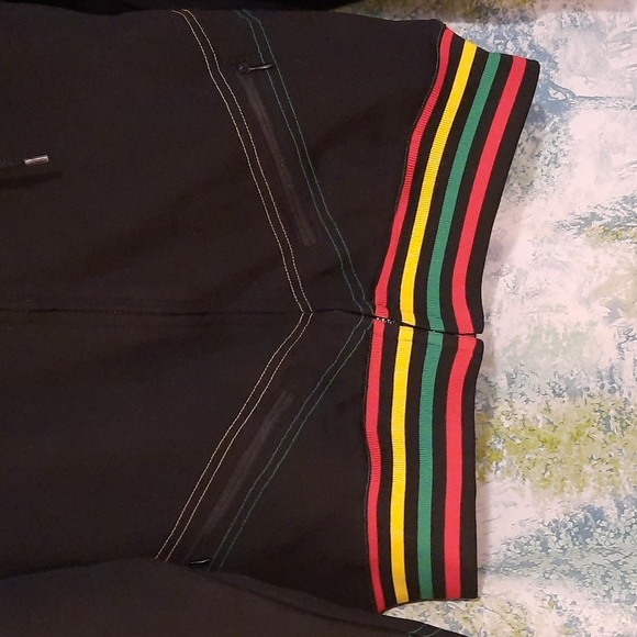 Monae' black track suit with red, yellow, green ..  reggae colors y2k tracksuit - Picture 5 of 5